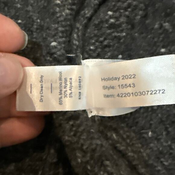 Marine Layer Men's Charcoal Wool Blend Shawl Collar Button Soft Cardigan Medium - Picture 5 of 11